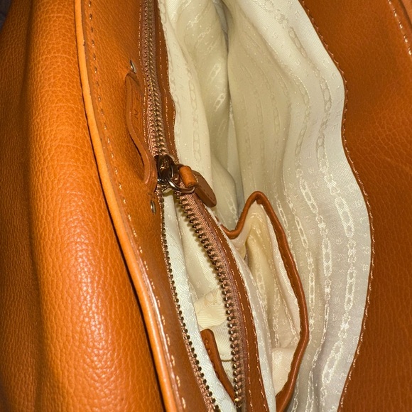 Celine Tan Leather Shoulder Bag with Gold Accent . Like new ! - Picture 10 of 12